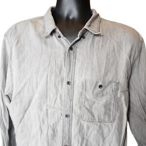 7 For All Mankind Shirt Mens XL Long Sleeve Casual Top Denim Look Soft Grunge